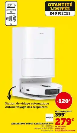 Super U Mova aspirateur robot laveur offre