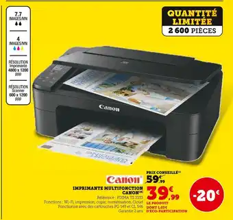 Super U Canon imprimante multifonction offre