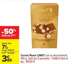 Carrefour Cornet nuxor lindt offre
