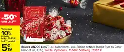 Carrefour Boules lindor lindt offre