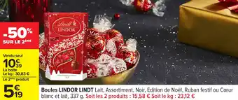 Carrefour Boules lindor lindt offre