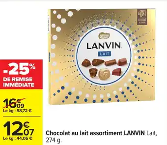 Carrefour Chocolat au lait assortiment lanvin offre