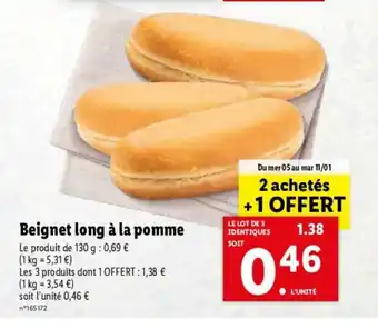 Lidl Beignet Long A La Pomme offre
