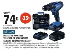 E.Leclerc Brico SCHEPPACH Mallette perceuse - visseuse et accessoires offre