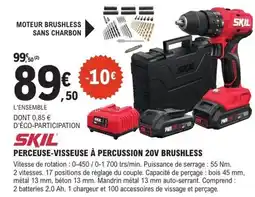 E.Leclerc Brico SKIL Perceuse-visseuse à percussion 20v brushless offre