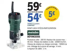 E.Leclerc Brico METABO Défonceuse offre