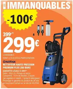 E.Leclerc Brico NILFISK Nettoyeur haute pression premium plus 200 bars offre