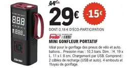 E.Leclerc Brico Mini gonfleur portatif offre