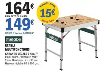 E.Leclerc Brico Établi multifonctions offre