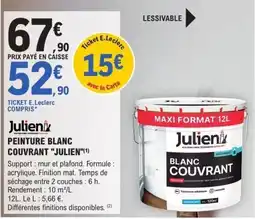 E.Leclerc Brico JULIEN Peinture blanc couvrant offre