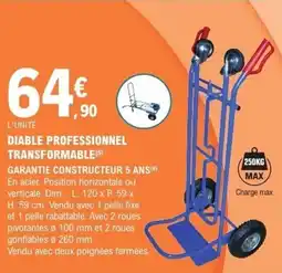 E.Leclerc Brico Diable professionnel transformable offre
