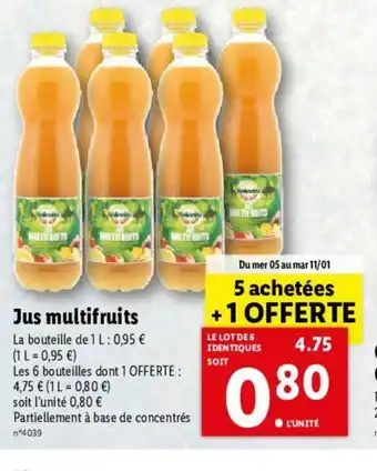 Lidl Jus Multifruits offre