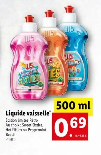 Lidl Liquide Vaisselle offre