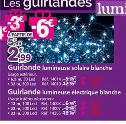 Provence Outillage Guirlande lumineuse électrique blanche offre