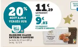 Hyper U Marrons glaces entiers u saveurs offre
