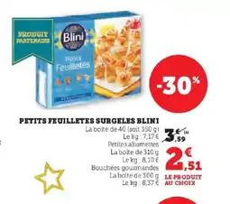 Hyper U BLINI Petits feuilletes surgeles offre