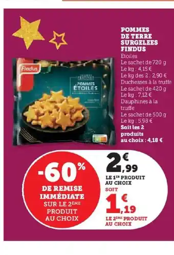 Hyper U FINDUS Pommes de terre surgelees offre