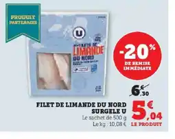 Hyper U Filet de limande du nord surgele u offre