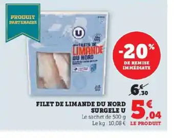 Hyper U Filet de limande du nord surgele u offre