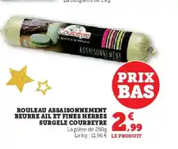 Hyper U COURBEYRE Rouleau assaisonnement beurre ail et fines herbes surgele offre