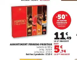 Hyper U Assortiment ferrero prestige offre
