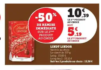 Hyper U LINDT LINDOR offre
