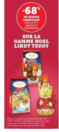 Hyper U Sur la gamme noel lindt teddy offre