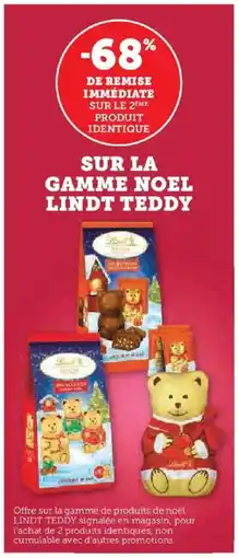 Hyper U Sur la gamme noel lindt teddy offre