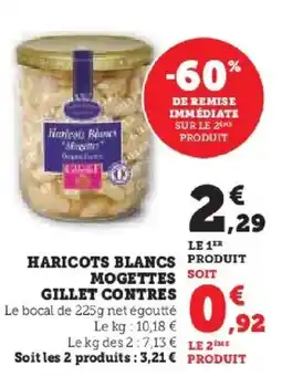 Hyper U Haricots blancs mogettes gillet contres offre