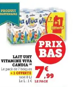 Hyper U CANDIA Lait uht vitamine viva offre