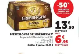 Hyper U GRIMBERGEN Biere blonde offre