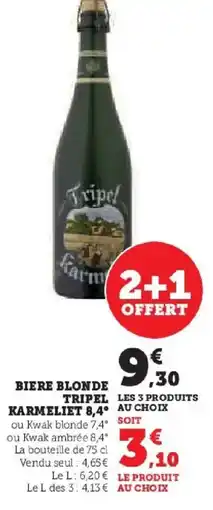 Hyper U TRIPEL KARMELIET Biere blonde offre