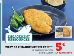 Hyper U Filet de limande meuniere u offre