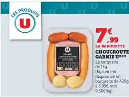 Hyper U Choucroute garnie offre