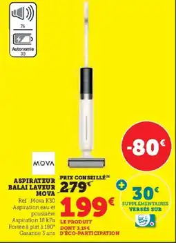 Hyper U MOVA Aspirateur balai laveur offre