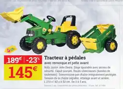 Espace emeraude Tracteur à pédales offre