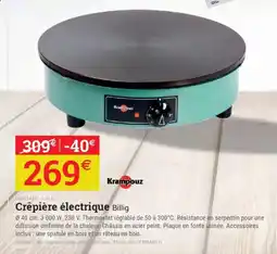 Espace emeraude Crêpière électrique Billig offre