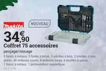 Espace emeraude MAKITA Coffret 75 accessoires offre