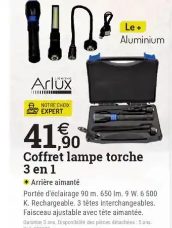 Espace emeraude Coffret lampe torche 3 en 1 offre