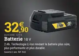 Espace emeraude Batterie 18 V offre