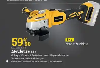 Espace emeraude Meuleuse 18 V offre