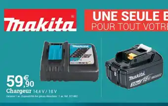 Espace emeraude MAKITA Chargeur 14,4 V / 18 V offre