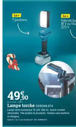 Espace emeraude Lampe torche DEBDML816 offre