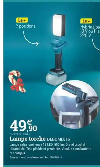 Espace emeraude Lampe torche DEBDML816 offre