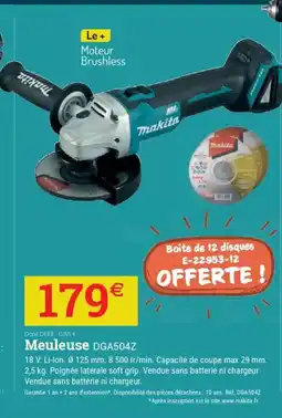 Espace emeraude Meuleuse DGA504Z offre