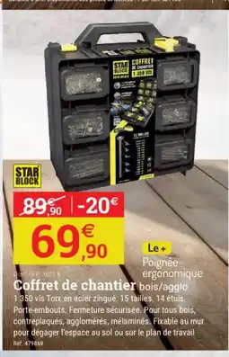Espace emeraude Coffret de chantier bois/agglo offre