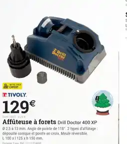 Espace emeraude TIVOLY Affûteuse à forets Drill Doctor 400 XP offre