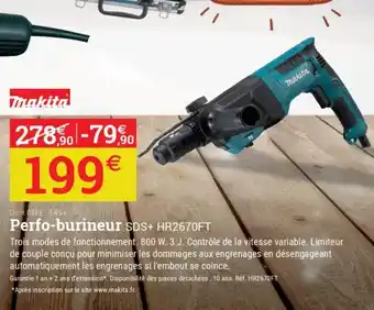 Espace emeraude MAKITA Perfo-burineur SDS+ HR2670FT offre