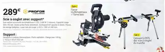 Espace emeraude PROFOR Scie à onglet avec support offre