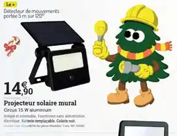 Espace emeraude Projecteur solaire mural offre